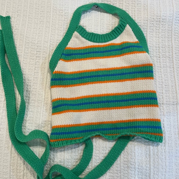 Zara Tops - Backless Knit Striped Tank
